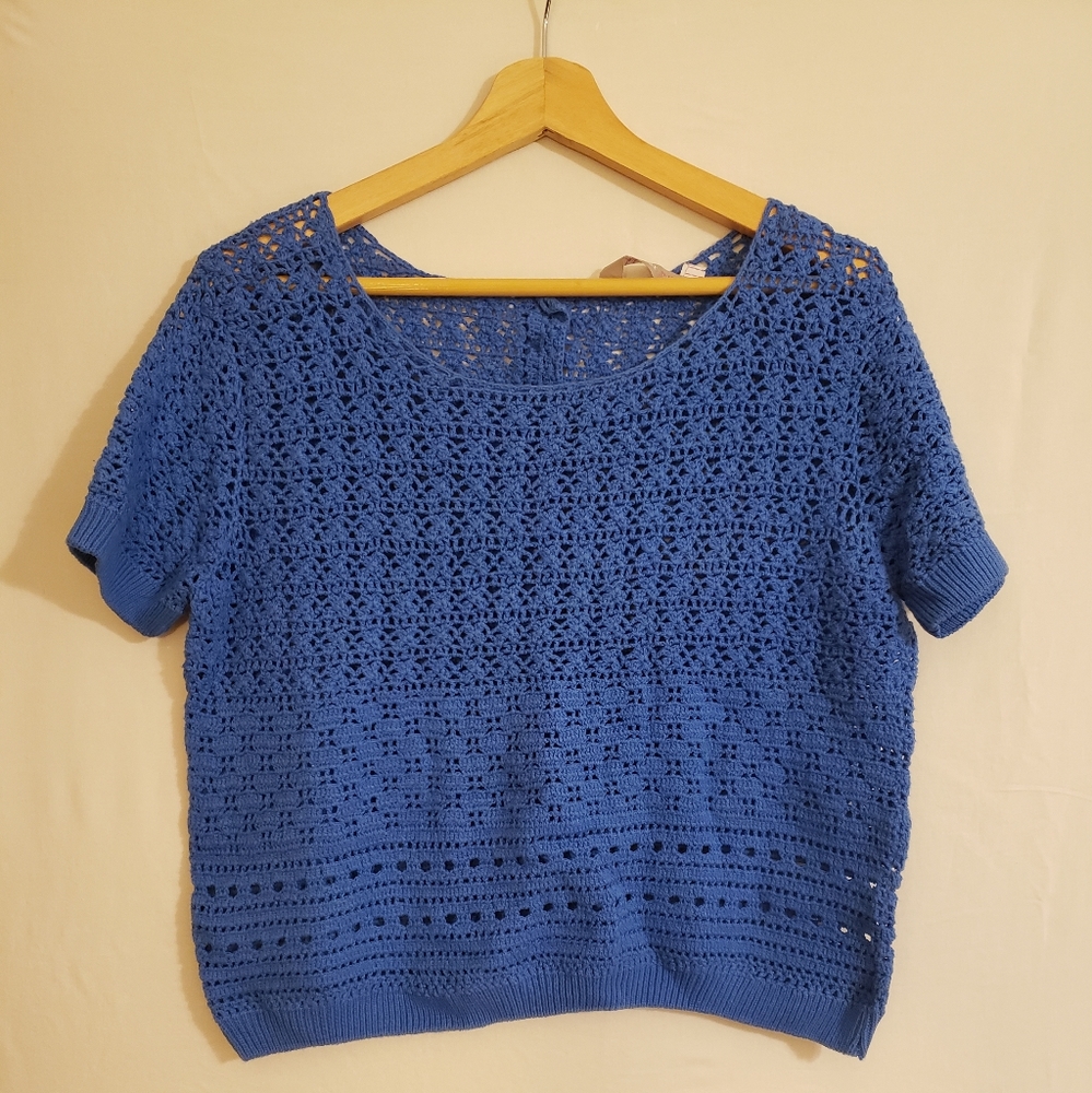 Small Blue Crotchet Shirt